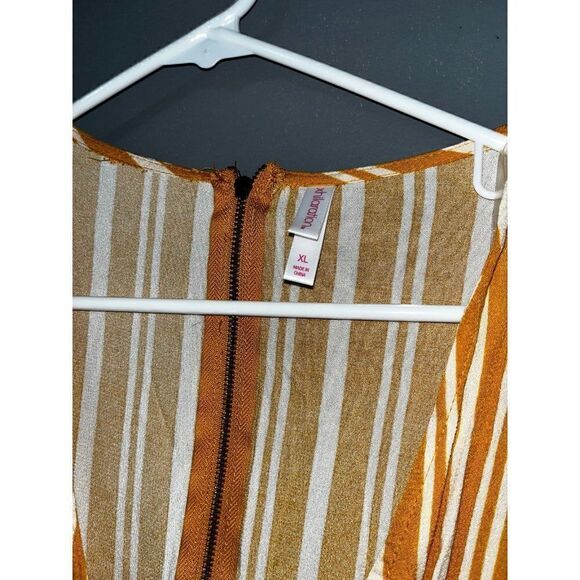 xhilaration Striped Yellow White Dress - Picture 3 of 4